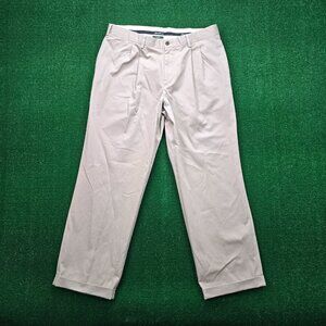 Eddie Bauer‎ Pants Mens 38x32 Beige Chino Wrinkle Resistant Relaxed Fit Pleated